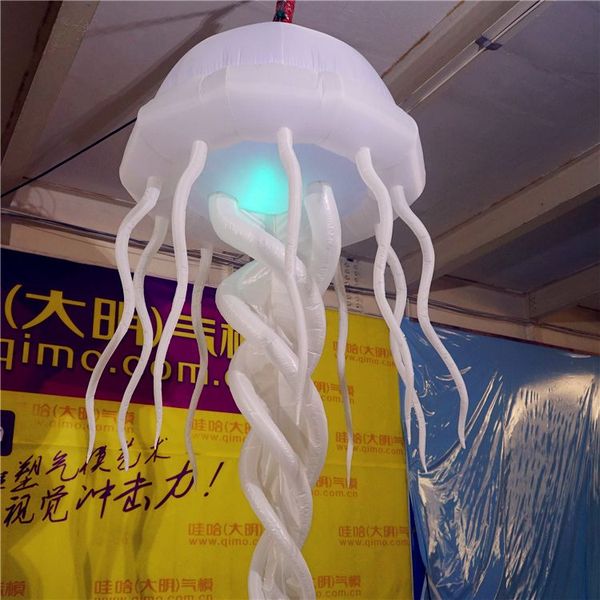 Hermoso globo inflable medusas con soplador de aire para club nocturno o fiesta, medusas inflables colgantes en el techo
