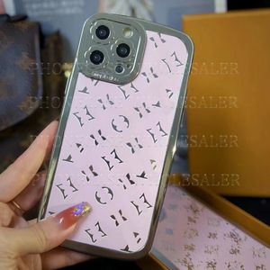 Mooie iPhone -telefoonhoesje 15 14 Pro Max Luxury Designer L Case 18 17 16 15Pro 14Pro 13Pro 13 12 Cases Purse with Logo Box Woman Man XS