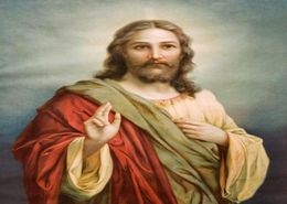 HERMOSO RETRATO DE JESUCRISTO 003 Decoración para el hogar Pintado a mano Impresión en HD Pintura al óleo sobre lienzo Arte de la pared Cuadros en lienzo 2002195124939