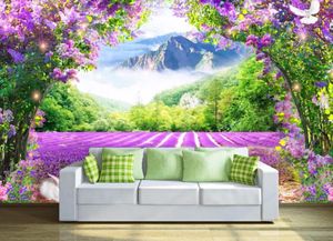 Hermoso jardín de paisajes Jardín 3D Fondo de pantalla Mural sala de estar de la sala de estar Fondo de fondo en la pared 3D y 5D Murales de decoración para niños