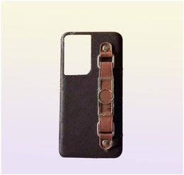 Magnifique porte-cartes en cuir avec sangle et étuis de téléphone de styliste pour Samsung Galaxy S10 S20 S21 S22 S105G NOTE 10 20 21 22 Plus Ult4295045