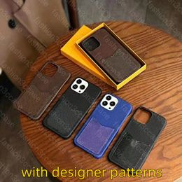 Magnifique étui de téléphone design LU pour Apple iPhone 15 14 11 13 12 Pro max Card Slot Holder Wallet 11Pro 14plus couverture PU cuir sac à main avec boîte