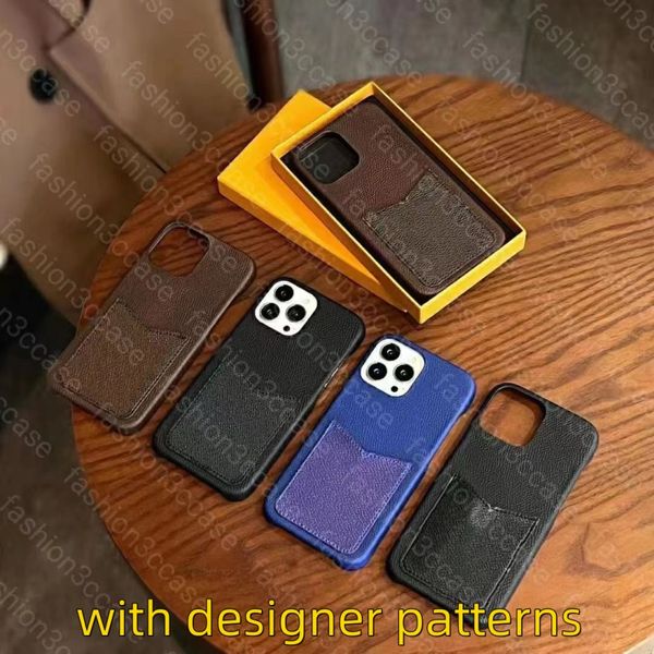 Magnifique étui de téléphone design LU pour Apple iPhone 15 14 11 13 12 Pro max Card Slot Holder Wallet 11Pro 14plus couverture PU cuir sac à main avec boîte