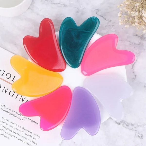 Beau massage en cire d'abeilles Guasha Stracing Massage Scraper Massageur Acupuncture Gua Sha Oeil Face Board Spa Massage Tool