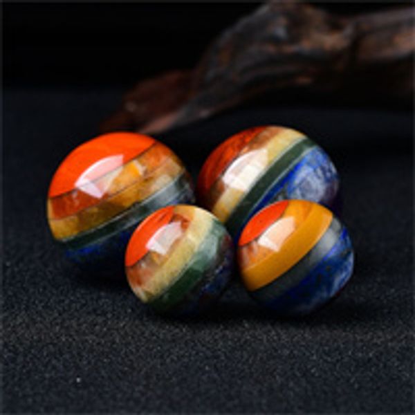 Belle MutilColored Crytsal Sephere Reiki Healing Ball Hand Made Meditation Decor Ranbow Collection polie à la main Reiki Stone