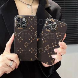 Hermosas fundas para teléfonos iPhone 15 14 Pro Max MagSafe Diseñador Monedero de cuero Alta calidad 18 17 16 15pro 14pro 13pro 12pro 13 12 11 Estuche con logo Caja Hombre Mujer BTN