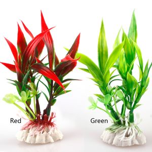 Belles plantes d'aquarium en plastique, réservoir de poisson artificiel, verre d'eau, décoration de paysage, Plantas Aquario, ornement, accessoires de décoration