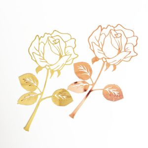 Rose bladwijzer delicate bloem metalen bladwijzers cadeau voor verjaardagsfeestje kantoor schoolliefhebber 122935