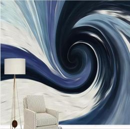 Beau paysage fonds d'écran Blue Storm Tornado van Gogh Spiral Résumé Starry Sky Fond Mur Paint7179947