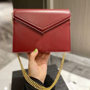 Hermosos bolsos de hombro Bolsos de diseñador rojos Plain Y Crossbody Cool Women Totes de color Monedero Bolso de moda Totes únicos Flap 22cm Bolsos Flap