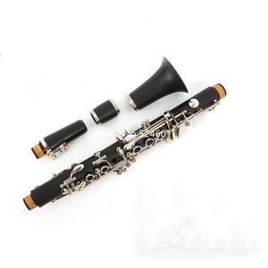 hermoso sonido clarinete Eb clave madera de ébano o baquelita E plana niquelado 17 teclas instrumento musical profesional con estuche