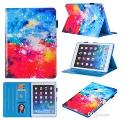 Mooie sterrige schattige olifant animatie portefeuille flip magnetische PU lederen dekking case voor ipad 6 5 234 mini 123 4 Nieuwe ipad 9.7 2017