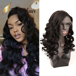 Lâche Corps Vague 13x4 Lace Front Perruque Belle Vierge Cheveux Humains Cheveux Ondulés Perruques Qualité Couleur Naturelle 130% 150% Densité Pour Les Femmes Noires