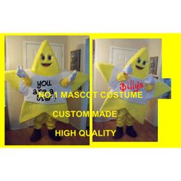 Beau costume de mascotte de mât jaune de dessin animé adulte Anime robe cachée carnaval