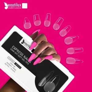 Les ongles Beautilux Express s'imprègnent des pointes de gel sans trace doux pressoir sur le bricolage de l'art de bricolage Fake Cover Capsules américaines 552pcs 240509