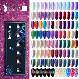 Kit de vernis à ongles en gel beautilux platine bling gloss holographic sirène semi-permanent ongles gels laquer ongle vernis 240426