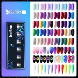 Kit de vernis de gel de ongle Beautilux 6PCS / SET X10ML Sirène Platinum Rainbow Chameleon Semi-Permanent Nails Art Varnish Lot 240108