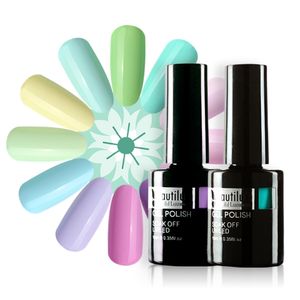 Beautilux lente collectie licht roze blauw paars bloem kleur uv led gel nagellak gels vernis lak esmalte 10ml