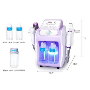 Beauty 6 in1 Ultrasonic Hydro Microcurrent LED Skin Scrubber Hot Cold Skin Care Facial Beauty Machine