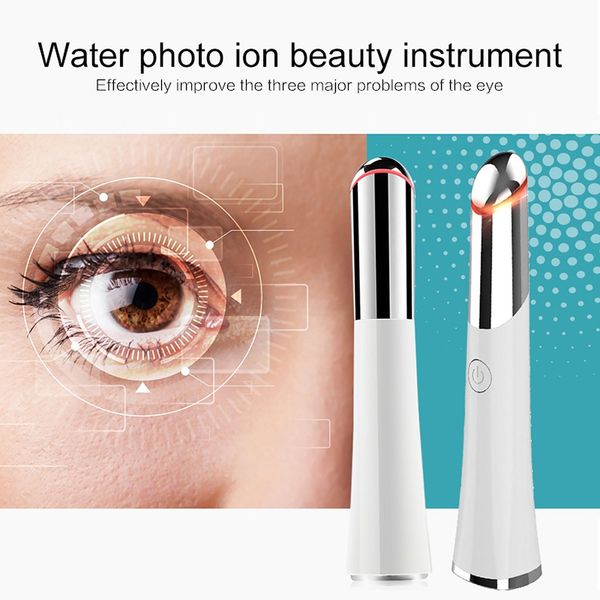 Beauté électrique chauffée sonique masseur pour les yeux baguette Rechargeable masseur de visage rouleau baguette éliminant les rides Machine de soins des yeux