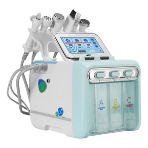 Equipo de belleza 6 en 1 H2-O2 Hidrodermoabrasión RF Bio-lifting Spa Facial Ance Limpiador de poros Máquina de microdermoabrasión hidrafacial Herramientas para el cuidado de la piel