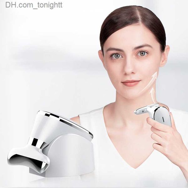 Equipo de belleza EMS Cara Cuello Levantamiento Máquina de masaje antiarrugas Forma de U Cabeza Vibración Calefacción Masaje Dispositivo de belleza Uso en el hogar Q230916