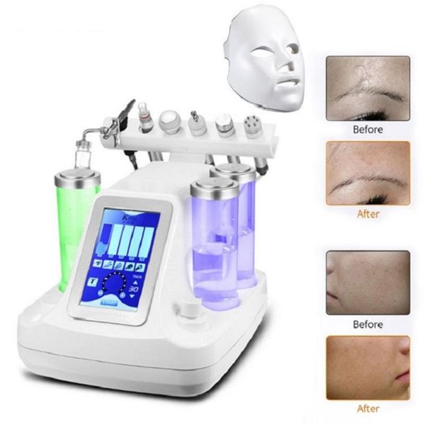 Equipo de belleza, accesorio de pistola de pulverización de oxígeno para tratamientos faciales, microdermabrasión con punta de diamante, máquina negra cenmade 7 en 1, hidra, cáscara de agua, microdermab