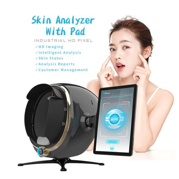 Equipo de belleza Analizador de escáner de piel Vista de cara 4D Analizador de piel mágico Análisis facial con software