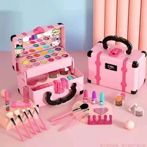 Beauty Mode Kinderen Meisje Make-up Kit voor Meisjes Lippenstift Cosmetica Fantasiespel Roze Prinses Wasbaar Veilig Kid Speelgoed Cadeau 231213