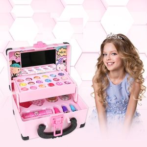 Beauty Fashion Children fait semblant de jouer au maquillage de la simulation de jouets Cosmetics Set Sécurité non toxique à lèvres à lèvres Play Play Toys House Christmas présente 230712