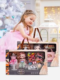 Ensemble de poupées pour filles, mode beauté, coffret cadeau princesse, petits jouets, 231207