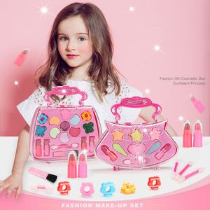 Beauté Mode Filles Make Up Toy Set Pretend Play Princesse Rose Maquillage Sécurité Kit Non Toxique Jouets pour Dressing Cosmétique Enfants Cadeau 230617