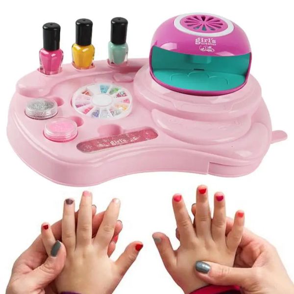 Beauty Fashion Kinder-Nagellack-Set für Mädchen mit Trockner, Kunst-Set für Spa-Make-up, Mädchen-Spielzeug, Zubehör 231213