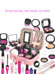 Beauté Mode Semblant Jouer Simulation Cosmétique Maquillage Sac À Main Jouets Pour Filles Enfants Éducatifs PU Sac Cadeau D'anniversaire 231207