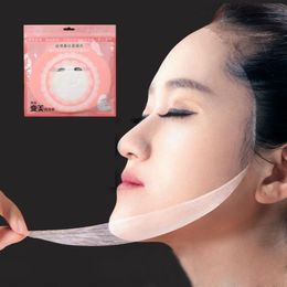 Schoonheid volledige gezicht natuurlijke zijden masker papier onzichtbare disposable diy facial masque plaat gezichtsmaskers gratis verzending za2163