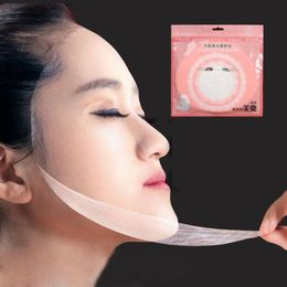 Beauté visage complet masque en soie naturelle papier Invisible jetable bricolage masque facial feuille masques faciaux livraison gratuite ZA2163 Nijin