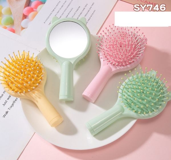 Beauty Girl Soft Massage Peigt Cartoon Portable Travel Hair Brushes Salon Coiffage Spa Détanglant des peignes outils de style