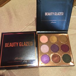Beauty Glazed – Palette de fards à paupières, 9 couleurs, mat, scintillant, longue durée, violet, maquillage, bordeaux, cosmétiques