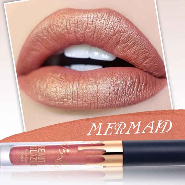 Beauty Glazed Brand Liquid Lipstick 10 colores Brillo de labios Larga duración Fácil de usar Cosméticos Mate Pigmentos Labios Tinte