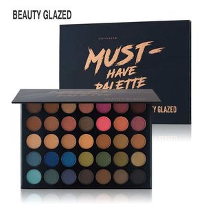 BEAUTY GLAZED Eye Shadow Palette de maquillage professionnel Matte Shimmer Glitter 35 Color EyeShadow Facile à porter Pigments soyeux