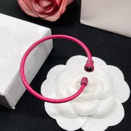 Bracelet ouvert réglable anti-rides pour la tête de beauté, matériau en laiton, mode européenne et américaine, manchette labyrinthe, anneaux, couleur bonbon, bijoux de styliste, cadeaux de fête XMB8 --02