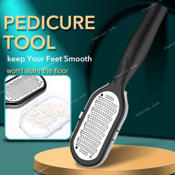 1 PCS Professional en acier inoxydable Callus Remover Foot File Scraper Tools Pedicure Tools Dead Skin Retirer pour les talons Feet Care Products Skin Care Tool