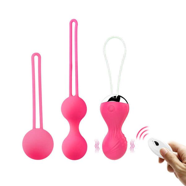 Articles de beauté 10 Fréquence Vibration USB Charge Silicone kegel Oeuf Vaginal Exercice kit Récupération post-partum Raffermissant Haltère sexy Jouet