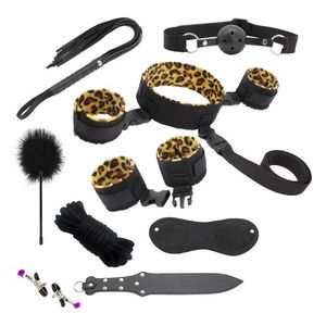 Beauty Items 10 Stuks Terughoudendheid Bdsm Kit Veilige Bondage Set sexy Speelgoed Onder Bed Games Accessoires Flirt Stok Kloppend Paddle voor Volwassen