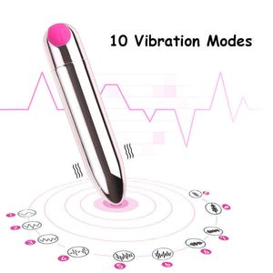 Schoonheidsartikelen 10 Speed ​​Mini Bullet Vibrator Sexy Toys For Woman Gay Strong Vibration G-Spot Anal Couple Massager krachtige vibrators USB-lading