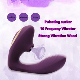Schoonheidsartikelen 10 snelheid vibreren g-spot vibrator erotisch sterke zuigende kogel clitoris climax sukkel pulserende toverstok vagina massage penis eieren