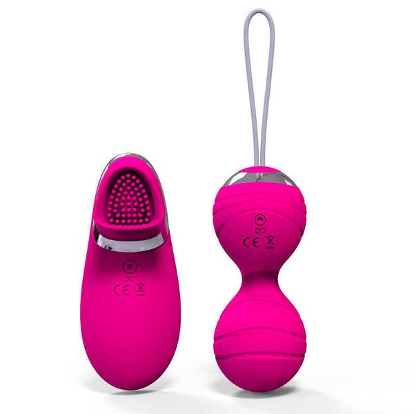 Articles de beauté 10 vitesses Vibromasseur Kegel Balls Oeufs vibrants rechargeables Silicone Ben Wa Ball Exercice serré vaginal Jouets sexy pour femmes