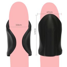 Artículos de belleza 10 Velocidades Hombres Pene Extender Vibración Entrenador Glans Vibrador Cargador USB Hombre Retraso Entrenamiento máquina sexy Juguetes para adultos para