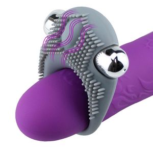 Articles de beauté 10 vitesses de vibration pour hommes éjaculation retardée anneau de pénis serrure de sperme stimulateur de clitoris vibrateur jouet sexy masseur de point G