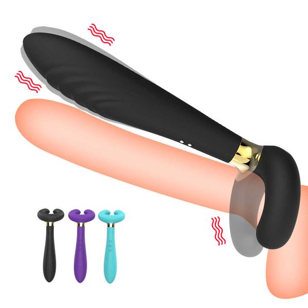 Schönheit Artikel 10 Geschwindigkeiten Vibrator Double Penetration Anal Plug Butt Für Männer Strap On Penis Vagina Erwachsene sexy Spielzeug Paare